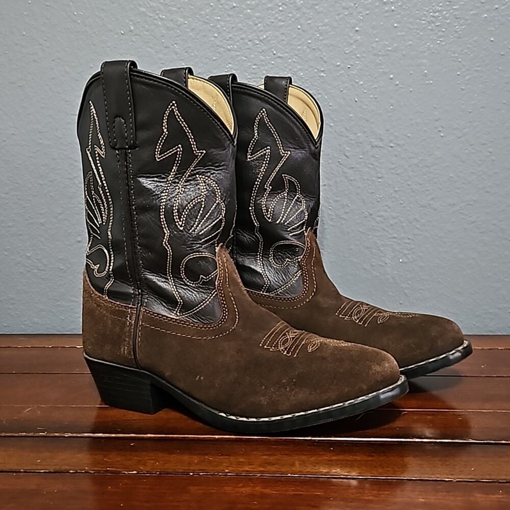 Masterson Boot Co Brown Suede Leather Cowboy Boots Size 3  Style RB2003C Unisex